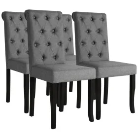 Esszimmerstühle 4 Einheiten aus dunkelgrauem Stoff von vidaXL, Essstühle - Ref: Foro24-245515, Preis: 291,30 €, Rabatt: %