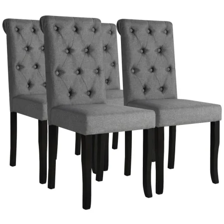 Dining chairs 4 units dark gray fabric by vidaXL, dining chairs - Ref: Foro24-245515, Price: 291,30 €, Discount: %