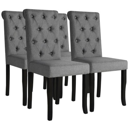 Sillas de comedor 4 unidades tela gris oscuro de vidaXL, Sillas de comedor - Ref: Foro24-245515, Precio: 275,82 €, Descuento: %