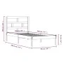 Einzelbettgestell aus Massivholz 90x190 cm von , Betten und Lattenroste - Ref: Foro24-3101183, Preis: 84,40 €, Rabatt: %