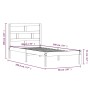 Solid wood single bed frame 90x190 cm by , Beds and slatted bases - Ref: Foro24-3101183, Price: 86,70 €, Discount: %