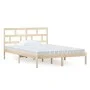 Solid pine wood bed frame 140x200 cm by , Beds and slatted bases - Ref: Foro24-3101218, Price: 117,21 €, Discount: %