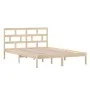 Solid pine wood bed frame 140x200 cm by , Beds and slatted bases - Ref: Foro24-3101218, Price: 117,21 €, Discount: %