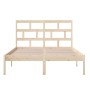 Solid pine wood bed frame 140x200 cm by , Beds and slatted bases - Ref: Foro24-3101218, Price: 120,44 €, Discount: %