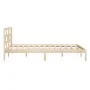 Solid pine wood bed frame 140x200 cm by , Beds and slatted bases - Ref: Foro24-3101218, Price: 117,21 €, Discount: %