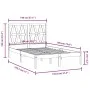 Solid pine wood bed frame 140x190 cm by , Beds and slatted bases - Ref: Foro24-3103978, Price: 116,67 €, Discount: %