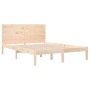 Solid pine wood bed frame 160x200 cm by , Beds and slatted bases - Ref: Foro24-3104163, Price: 162,09 €, Discount: %