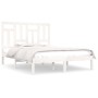 Estructura de cama doble pequeña madera maciza blanca 120x190cm de , Camas y somieres - Ref: Foro24-3104514, Precio: 116,33 €...