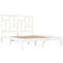 Small double bed frame white solid wood 120x190cm by , Beds and slatted bases - Ref: Foro24-3104514, Price: 116,33 €, Discoun...
