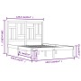 Estructura de cama doble pequeña madera maciza blanca 120x190cm de , Camas y somieres - Ref: Foro24-3104514, Precio: 116,33 €...