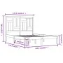 Small double bed frame white solid wood 120x190cm by , Beds and slatted bases - Ref: Foro24-3104514, Price: 119,86 €, Discoun...