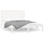 Estructura de cama de madera maciza de pino blanca 160x200 cm de , Camas y somieres - Ref: Foro24-3104619, Precio: 161,96 €, ...