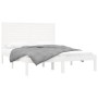 Massiver Bettrahmen aus weißem Kiefernholz, 160 x 200 cm von , Betten und Lattenroste - Ref: Foro24-3104619, Preis: 162,04 €,...