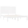 Estructura de cama de madera maciza de pino blanca 160x200 cm de , Camas y somieres - Ref: Foro24-3104619, Precio: 161,96 €, ...