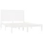 Solid white pine wood bed frame 160x200 cm by , Beds and slatted bases - Ref: Foro24-3104619, Price: 162,04 €, Discount: %