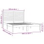 Massiver Bettrahmen aus weißem Kiefernholz, 160 x 200 cm von , Betten und Lattenroste - Ref: Foro24-3104619, Preis: 162,04 €,...