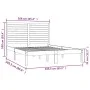 Solid white pine wood bed frame 160x200 cm by , Beds and slatted bases - Ref: Foro24-3104619, Price: 162,04 €, Discount: %