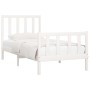 Weißer Einzelbettrahmen aus Massivholz, 75 x 190 cm von , Betten und Lattenroste - Ref: Foro24-3105186, Preis: 118,82 €, Raba...