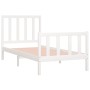 Weißer Einzelbettrahmen aus Massivholz, 75 x 190 cm von , Betten und Lattenroste - Ref: Foro24-3105186, Preis: 118,82 €, Raba...