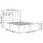 Solid pine wood bed frame 140x200 cm by , Beds and slatted bases - Ref: Foro24-3105730, Price: 147,28 €, Discount: %