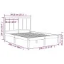 Solid pine wood bed frame 140x200 cm by , Beds and slatted bases - Ref: Foro24-3105730, Price: 142,90 €, Discount: %