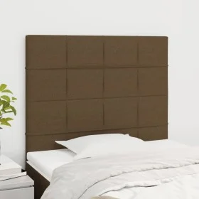 Headboards 2 units of dark brown fabric 100x5x78/88 cm by , Headboards and footboards - Ref: Foro24-3116325, Price: 58,33 €, ...