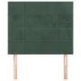 Cabeceros 2 unidades de terciopelo verde oscuro 90x5x78/88 cm de , Cabeceros y pies de cama - Ref: Foro24-3116371, Precio: 72...