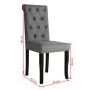 Dining chairs 4 units dark gray fabric by vidaXL, dining chairs - Ref: Foro24-245515, Price: 291,30 €, Discount: %