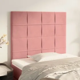 Headboards 2 units of pink velvet 80x5x78/88 cm by , Headboards and footboards - Ref: Foro24-3116367, Price: 59,45 €, Discoun...
