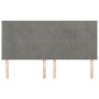 Kopfteile 4 Einheiten aus hellgrauem Samt 80x5x78/88 cm von , Kopf- und Fußteile - Ref: Foro24-3116386, Preis: 116,66 €, Raba...