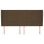 Kopfteil mit dunkelbraunen Stoffohren 203x23x118/128 cm von , Kopf- und Fußteile - Ref: Foro24-3117981, Preis: 128,71 €, Raba...