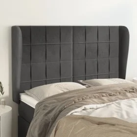 Headboard with dark gray velvet ears 147x23x118/128 cm by , Headboards and footboards - Ref: Foro24-3118005, Price: 108,39 €,...