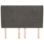 Headboard with dark gray velvet ears 147x23x118/128 cm by , Headboards and footboards - Ref: Foro24-3118005, Price: 111,25 €,...