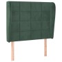 Kopfteil mit dunkelgrünen Samtohren 93x23x118/128 cm von , Kopf- und Fußteile - Ref: Foro24-3117995, Preis: 89,94 €, Rabatt: %