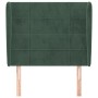 Kopfteil mit dunkelgrünen Samtohren 93x23x118/128 cm von , Kopf- und Fußteile - Ref: Foro24-3117995, Preis: 89,94 €, Rabatt: %