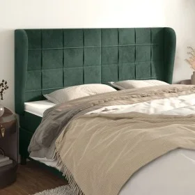 Kopfteil mit dunkelgrünen Samtohren 163x23x118/128cm von , Kopf- und Fußteile - Ref: Foro24-3118013, Preis: 131,56 €, Rabatt: %