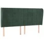 Headboard with dark green velvet ears 163x23x118/128cm by , Headboards and footboards - Ref: Foro24-3118013, Price: 131,56 €,...
