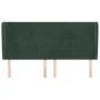Headboard with dark green velvet ears 163x23x118/128cm by , Headboards and footboards - Ref: Foro24-3118013, Price: 131,56 €,...