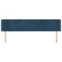 Dunkelblaues Samtkopfteil 163x16x78/88 cm von , Kopf- und Fußteile - Ref: Foro24-3118826, Preis: 65,74 €, Rabatt: %