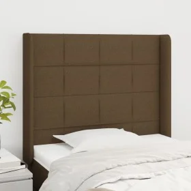 Kopfteil mit dunkelbraunen Stoffohren 103x16x118/128 cm von , Kopf- und Fußteile - Ref: Foro24-3119573, Preis: 69,27 €, Rabat...