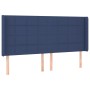 Kopfteil mit blauen Stoffohren 163x16x118/128 cm von , Kopf- und Fußteile - Ref: Foro24-3119592, Preis: 112,45 €, Rabatt: %