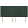 Cabecero con orejas de terciopelo verde oscuro 163x16x118/128cm de , Cabeceros y pies de cama - Ref: Foro24-3119637, Precio: ...