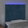 Kopfteil mit LED-Beleuchtung, dunkelblauer Samt, 80 x 5 x 118/128 cm von , Kopf- und Fußteile - Ref: Foro24-3122458, Preis: 5...