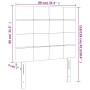 Kopfteil mit LED-Beleuchtung, dunkelblauer Samt, 80 x 5 x 118/128 cm von , Kopf- und Fußteile - Ref: Foro24-3122458, Preis: 5...