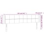 LED-Kopfteil aus dunkelblauem Samt, 163 x 16 x 78/88 cm von , Kopf- und Fußteile - Ref: Foro24-3123294, Preis: 71,47 €, Rabat...