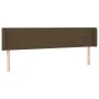 Dark brown fabric headboard with LED 203x16x78/88 cm by , Headboards and footboards - Ref: Foro24-3123261, Price: 73,91 €, Di...