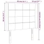 Dark gray velvet headboard with LED 83x16x118/128 cm by , Headboards and footboards - Ref: Foro24-3124079, Price: 86,39 €, Di...