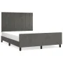 Dark gray velvet bed frame with headboard 140x200 cm by , Beds and slatted bases - Ref: Foro24-3125758, Price: 204,37 €, Disc...