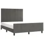 Dark gray velvet bed frame with headboard 140x200 cm by , Beds and slatted bases - Ref: Foro24-3125758, Price: 204,37 €, Disc...