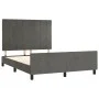 Dark gray velvet bed frame with headboard 140x200 cm by , Beds and slatted bases - Ref: Foro24-3125758, Price: 204,37 €, Disc...